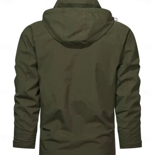 Cow Print Casual Men's Lightweight Waterproof Hooded Rain Jacket Outdoor Raincoat Shell Jacket for Hiking Travel