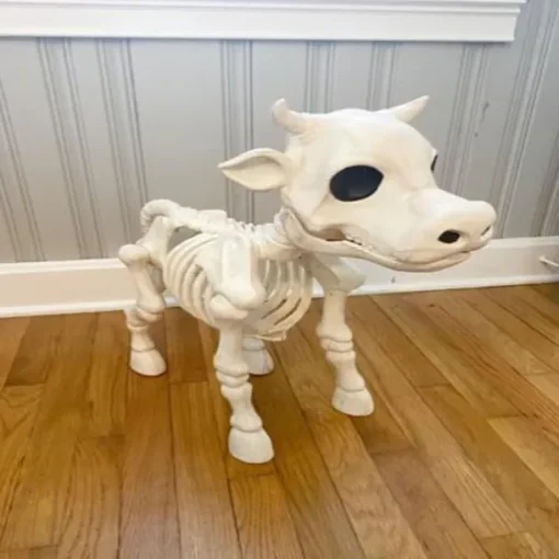 Cow Skeleton Halloween Decoration, 2025 New Halloween Cow Skeleton, Cow Skull Halloween Haunted Skeleton, Halloween Decorative Prop