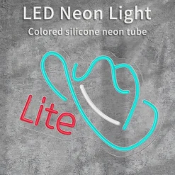 Cowboy Hat Light Neon Signs Ice Blue for Wall Blue LED Neon Lights USB Neon Wall Light Neon Bar Light Up Sign for Bedroom Party Pub Game Zone Decoration