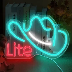 Cowboy Hat Light Neon Signs Ice Blue for Wall Blue LED Neon Lights USB Neon Wall Light Neon Bar Light Up Sign for Bedroom Party Pub Game Zone Decoration