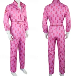 Cowboy Movie Outfits Doll Hot Pink Jumpsuit Costume for Men Boys Kids Adults West Style Y2K Retro Vintage Vacation Daily Wear Halloween Carnival With Wig