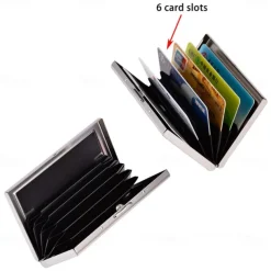Credit Card Holder Stainless Steel Credit Card Case Metal ID Card Holder RFID Wallets Business Card Holder for Women or Men