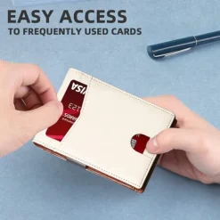 Credit Card Holder Wallet Carbon Fiber Name Card Holder with Magnetic Shut Multi Credit Card Protector for Women Men