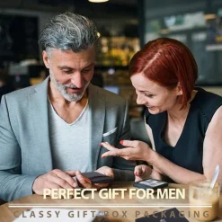 Credit Card Holder Wallet Carbon Fiber Name Card Holder with Magnetic Shut Multi Credit Card Protector for Women Men