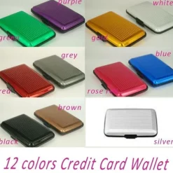 Credit Card Holder Wallet Metal Name Card Holder Waterproof Credit Card Protector for Women Men