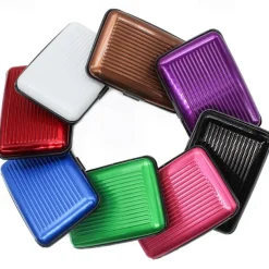 Credit Card Holder Wallet Metal Name Card Holder Waterproof Credit Card Protector for Women Men