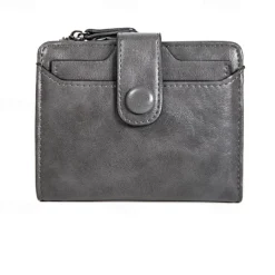 Credit Card Holder Wallet Genuine Leather Name Card Holder Luxury with Magnetic Shut Single Compartment for Women Men