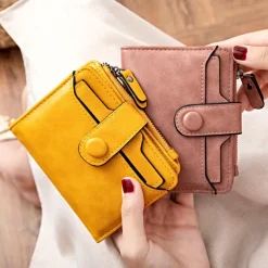 Credit Card Holder Wallet Genuine Leather Name Card Holder Luxury with Magnetic Shut Single Compartment for Women Men