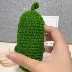 Crochet Cucumber Dolls - Hand-Woven, Positive Energy, Emotional Ornaments with Funny Potato Design - Cute, Wool, Christmas, Valentine's Day Decorative Gift for Friends and Family