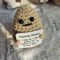 Crochet Cucumber Dolls - Hand-Woven, Positive Energy, Emotional Ornaments with Funny Potato Design - Cute, Wool, Christmas, Valentine's Day Decorative Gift for Friends and Family