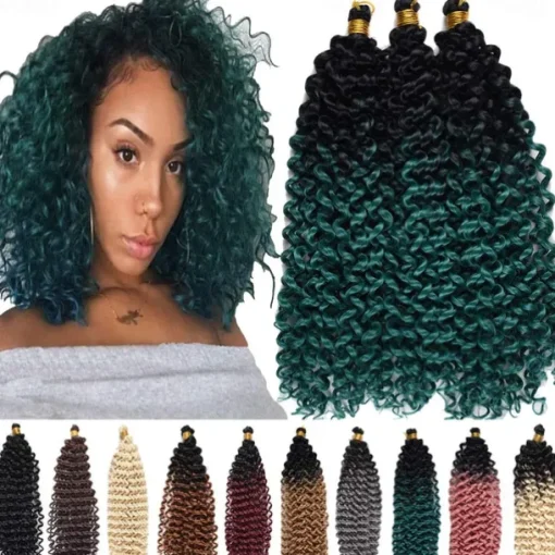 Crochet Curly Hair Water Wave Crochet Hair Curly Braiding Hair Curly Crochet Hair For Black Women Marlybob Crochet Hair 14 Inch 14inch 3packs