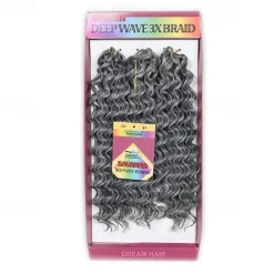 Crochet Hair Braids Deep Wave Box Braids Blonde Burgundy Auburn Synthetic Hair 14 inch Braiding Hair 3pcs / pack