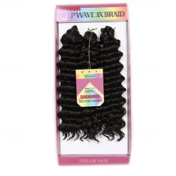 Crochet Hair Braids Deep Wave Box Braids Blonde Burgundy Auburn Synthetic Hair 14 inch Braiding Hair 3pcs / pack