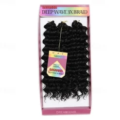 Crochet Hair Braids Deep Wave Box Braids Blonde Burgundy Auburn Synthetic Hair 14 inch Braiding Hair 3pcs / pack