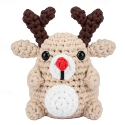 Crochetta Crochet Kit for Beginners - Crochet Starter Kit with Video Tutorials, Learn to Crochet Kits for Adults and Kids Crochet Material Package Crochet Set Animal Hook Weaving DIY Animal English Instruction Manual Video