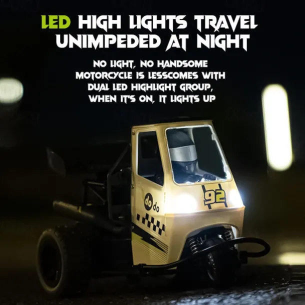 Cross Border 116 Tricycle Spray Remote Control Vehicle Drift Off-road Vehicle Children's Toy Car Remote Control Tricycle