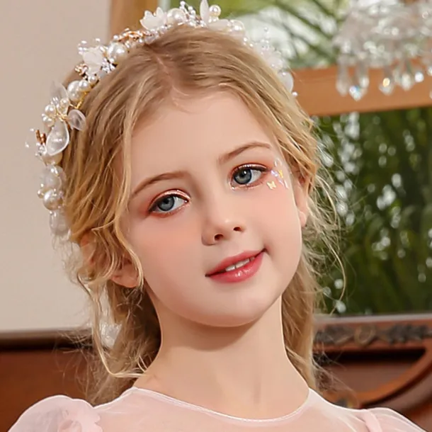 Crown Tiaras Headbands Headpiece Imitation Pearl Rhinestone Wedding Party / Evening Retro Sweet With Faux Pearl Crystal / Rhinestone Headpiece Headwear