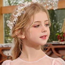 Crown Tiaras Headbands Headpiece Imitation Pearl Rhinestone Wedding Party / Evening Retro Sweet With Faux Pearl Crystal / Rhinestone Headpiece Headwear