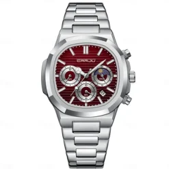 CRRJU Casual Sporty Brand Stainless Steel Band Wristwatches for Men New Chronograph Quartz Watches with Date 2309