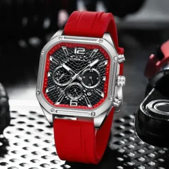 CRRJU Men Quartz Watch Creative Fashion Casual Wristwatch Luminous Calendar Waterproof Decoration Silicone Gel Watch