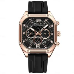 CRRJU Men Quartz Watch Creative Fashion Casual Wristwatch Luminous Calendar Waterproof Decoration Silicone Gel Watch