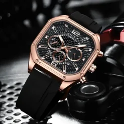 CRRJU Men Quartz Watch Creative Fashion Casual Wristwatch Luminous Calendar Waterproof Decoration Silicone Gel Watch