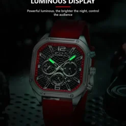 CRRJU Men Quartz Watch Creative Fashion Casual Wristwatch Luminous Calendar Waterproof Decoration Silicone Gel Watch