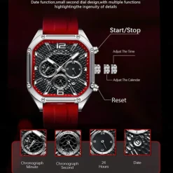 CRRJU Men Quartz Watch Creative Fashion Casual Wristwatch Luminous Calendar Waterproof Decoration Silicone Gel Watch