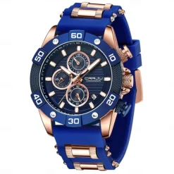 CRRJU Men Watches Top Brand Luxury Quartz Silicone Strap Sport Waterproof Clock with Luminious Quartz Watch