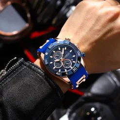 CRRJU Men Watches Top Brand Luxury Quartz Silicone Strap Sport Waterproof Clock with Luminious Quartz Watch