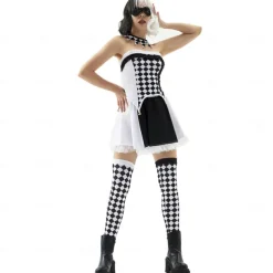 Cruella De Vil Halloween Dress Cosplay Costume Carnival Costume Sexy Costume Adults' Women's Carnival Masquerade Performance Party Easy Halloween Costumes Dress Up