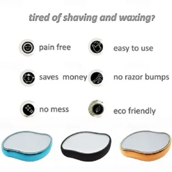 Crystal Hair Eraser for Women and Men Magic Hair Remover Painless Exfoliation Magic Hair Removal Tool Crystal Hair Remover for Arms Legs Back