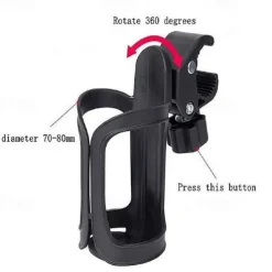 Cup Drink Holder Universal 360 Degrees stable New Designed Easy installation MotorBike Cup Holder Stroller Bottle Holders Rotation Antislip Bike