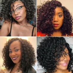 Curl Crochet hair for Black Women Short Beach Curl crochet hair Bohemian Crochet Braids Natural Black Deep Wave Braiding hair Extensions