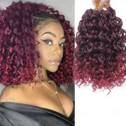 Curl Crochet hair for Black Women Short Beach Curl crochet hair Bohemian Crochet Braids Natural Black Deep Wave Braiding hair Extensions