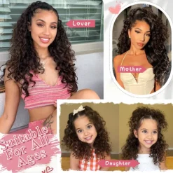 Curly Ponytail Extension Drawstring Ponytail for Black Women Natural Black Curly Clip in Hair Extensions 18 Inch Ponytail Extension Synthetic Hairpiece for Daily Party