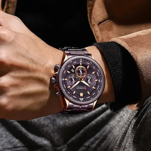 CURREN Man WristWatch Waterproof Chronograph Date Men Watch Military Top Brand Luxury Stainless Steel Sport Male Clock Gift 8399