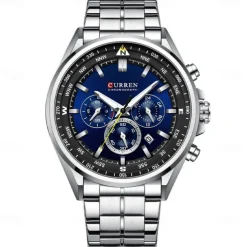 CURREN Man WristWatch Waterproof Chronograph Date Men Watch Military Top Brand Luxury Stainless Steel Sport Male Clock Gift 8399