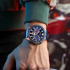 CURREN Men Quartz Watch Fashion Business Wristwatch Luminous Calendar Waterproof Decoration Steel Watch