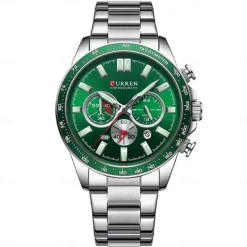 CURREN Men Quartz Watch Fashion Business Wristwatch Luminous Calendar Waterproof Decoration Steel Watch