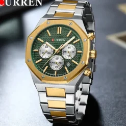 CURREN Men Quartz Watch Fashion Business Wristwatch Luminous Calendar Waterproof Decoration Steel Watch