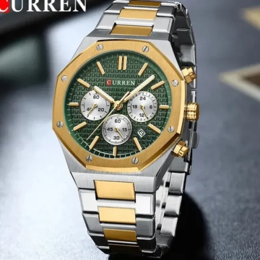 CURREN Men Quartz Watch Fashion Business Wristwatch Luminous Calendar Waterproof Decoration Steel Watch