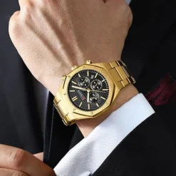 CURREN Men Quartz Watch Fashion Business Wristwatch Luminous Calendar Waterproof Decoration Steel Watch