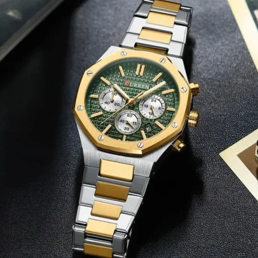 CURREN Men Quartz Watch Fashion Business Wristwatch Luminous Calendar Waterproof Decoration Steel Watch