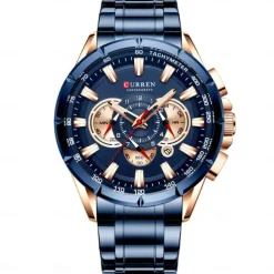 CURREN Men Quartz Watch Outdoor Fashion Casual Wristwatch Luminous Calendar Waterproof Decoration Steel Watch