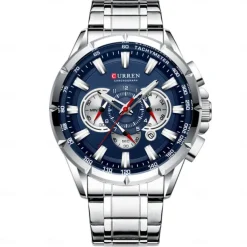 CURREN Men Quartz Watch Outdoor Fashion Casual Wristwatch Luminous Calendar Waterproof Decoration Steel Watch
