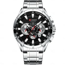 CURREN Men Quartz Watch Outdoor Fashion Casual Wristwatch Luminous Calendar Waterproof Decoration Steel Watch