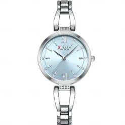 CURREN Women Quartz Watch Minimalist Fashion Wristwatch Waterproof Decoration Stainless Steel Watch