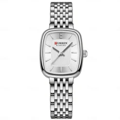 CURREN Women Quartz Watch Creative Minimalist Fashion Casual Waterproof Decoration Stainless Steel Watch