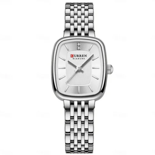 CURREN Women Quartz Watch Creative Minimalist Fashion Casual Waterproof Decoration Stainless Steel Watch